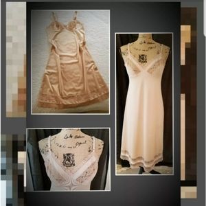 Full slip 34 vanity fair champagne dress lingerie Sexy Under Garment